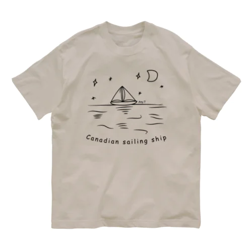 Canadian sailing ship Organic Cotton T-Shirt