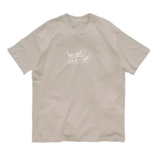 もっちりもっちゃん島（白） Organic Cotton T-Shirt