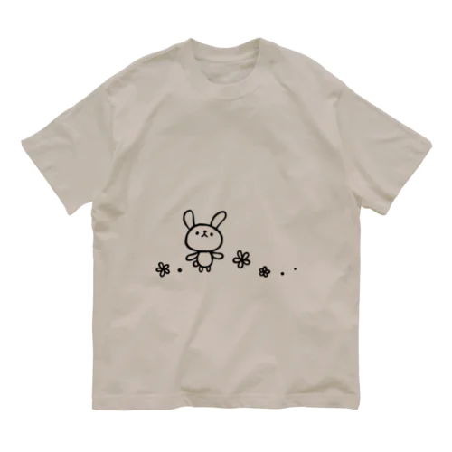 花とうさぎ Organic Cotton T-Shirt