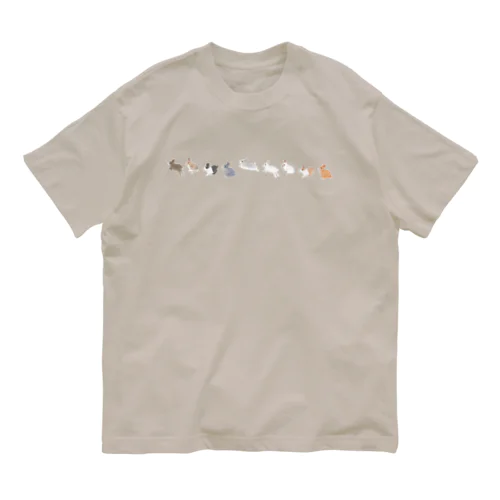 ぐるっとうさぎさん(カラー) Organic Cotton T-Shirt