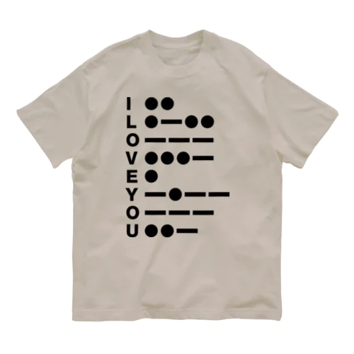 Morse code オーガニックコットンTシャツ