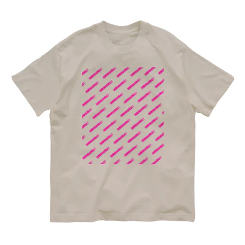 消費税は廃止！【文字PINK】 オーガニックコットンTシャツ