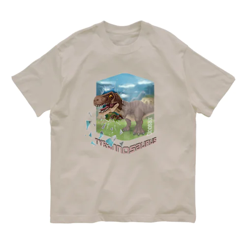 ティラノサウルス オーガニックコットンTシャツ