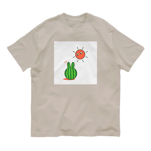 スイカうさぎ オーガニックコットンTシャツ