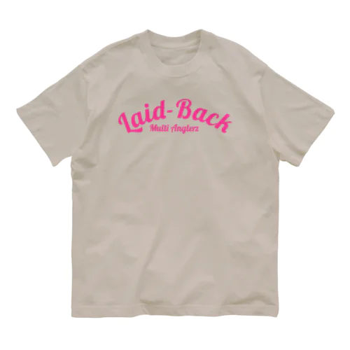 Laid-Backマルチシリーズ桃色ピンティー(釣り) オーガニックコットンTシャツ