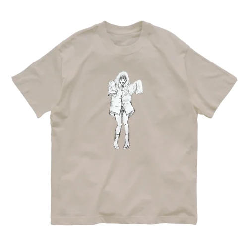 女の子　おばけごっこ オーガニックコットンTシャツ