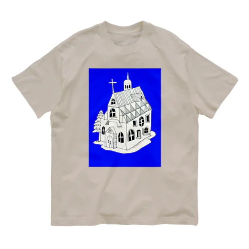 "BLUE CHURCH" オーガニックコットンTシャツ