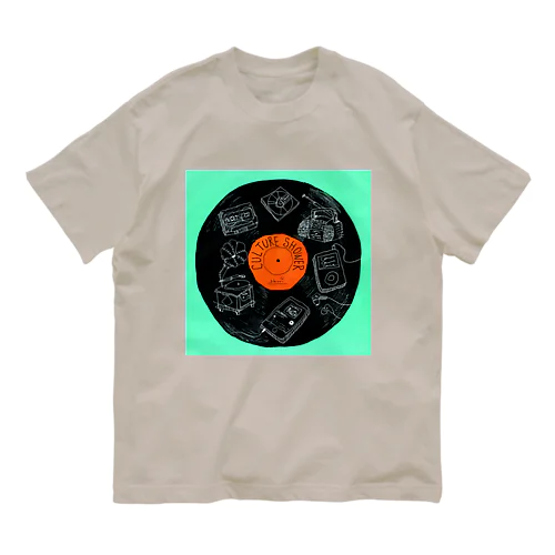 "RECORD" オーガニックコットンTシャツ