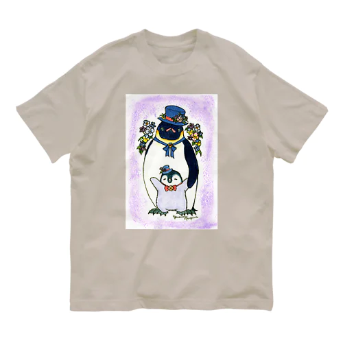 令和ぺんぎん－菫えんぺ－ オーガニックコットンTシャツ