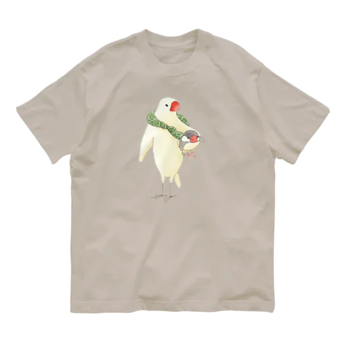 ぬいぐるみ抱っこ オーガニックコットンTシャツ