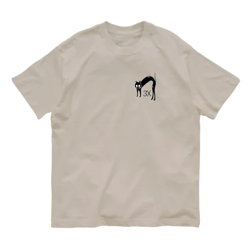 3匹の猫（Cat Times 3x） Organic Cotton T-Shirt