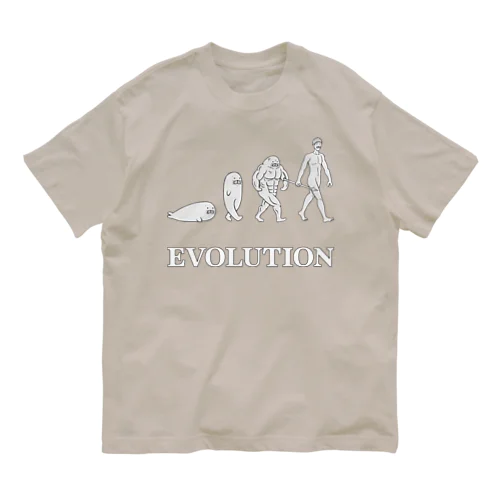 足ザラシ"EVOLUTION" オーガニックコットンTシャツ