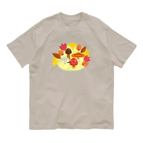 木の葉の森のキノコたち Organic Cotton T-Shirt