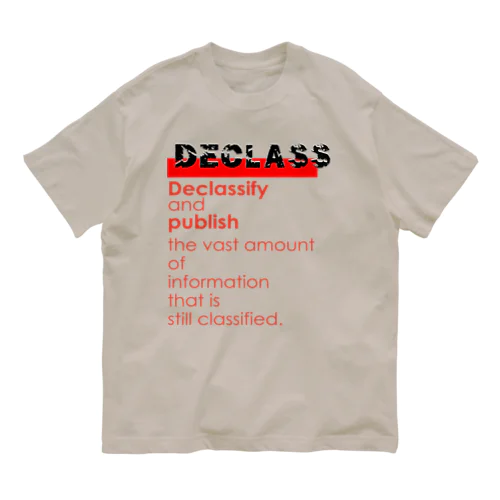 DECLASS オーガニックコットンTシャツ