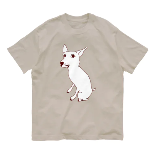 ミニピンデザイン「お座り中」（Tシャツ・パーカー・グッズ・ETC） Organic Cotton T-Shirt