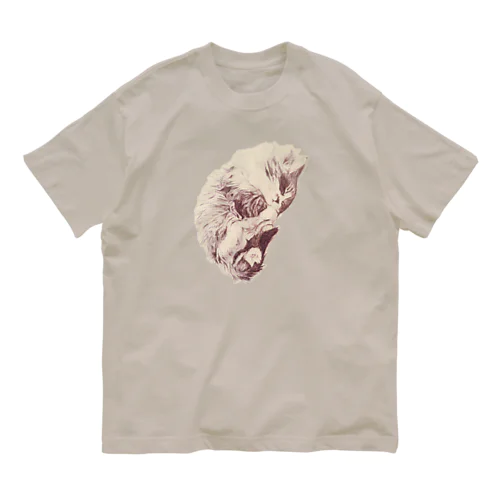 ねこ オーガニックコットンTシャツ