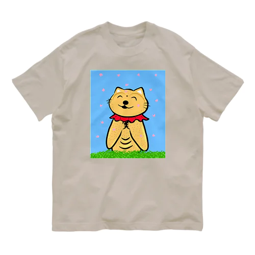 猫地蔵 Organic Cotton T-Shirt