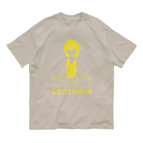 ヨガと猫と Organic Cotton T-Shirt