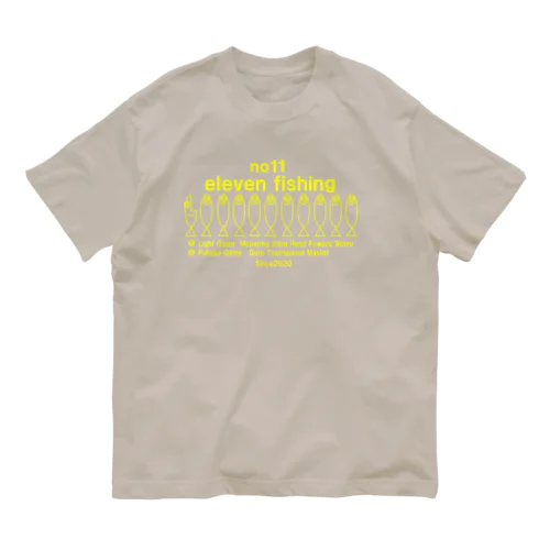 elevenfishing（イエローロゴ） オーガニックコットンTシャツ