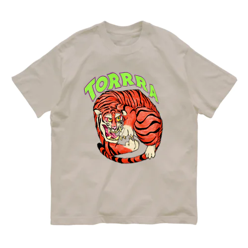 虎・トラ・TORA オーガニックコットンTシャツ