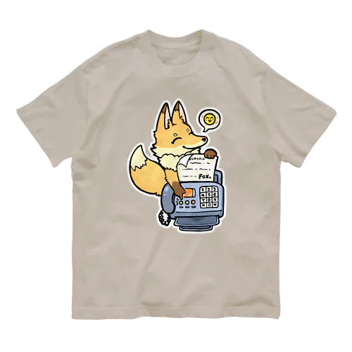 えがおでFAX送るFOX オーガニックコットンTシャツ