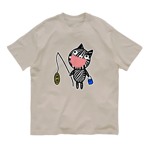 猫に小判 オーガニックコットンTシャツ