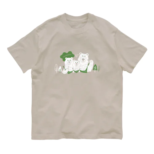 くま親子のランチタイム Organic Cotton T-Shirt