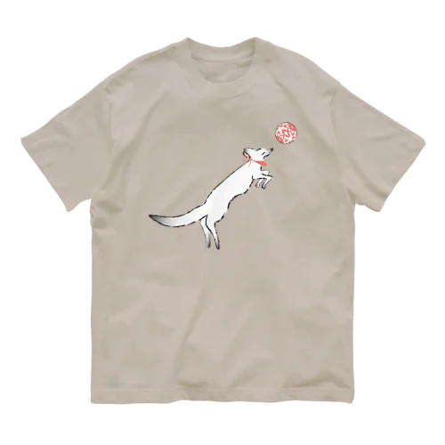 狐の手毬唄-鳥居狛狐弐- オーガニックコットンTシャツ