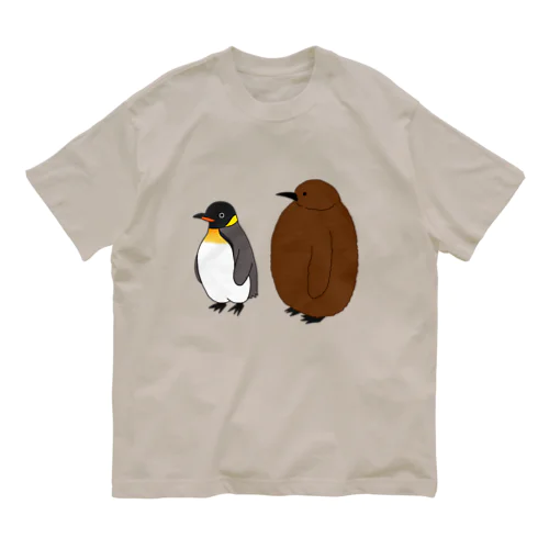 ペンギンの親子 オーガニックコットンTシャツ