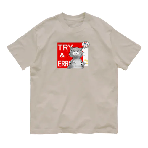 Tryニャンコ Organic Cotton T-Shirt