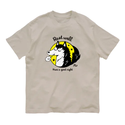 お疲れさまオオカミ オーガニックコットンTシャツ