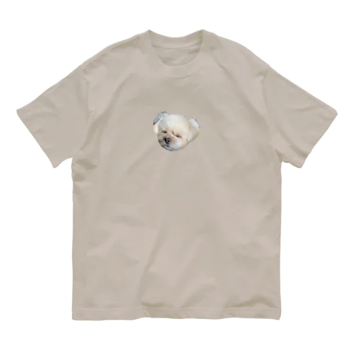 ポメシーむーちゃん目瞑り Organic Cotton T-Shirt