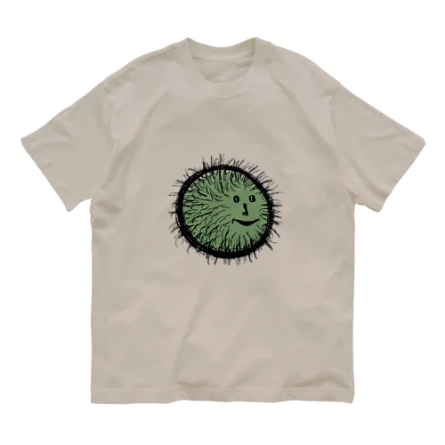 人面苔玉（緑） オーガニックコットンTシャツ