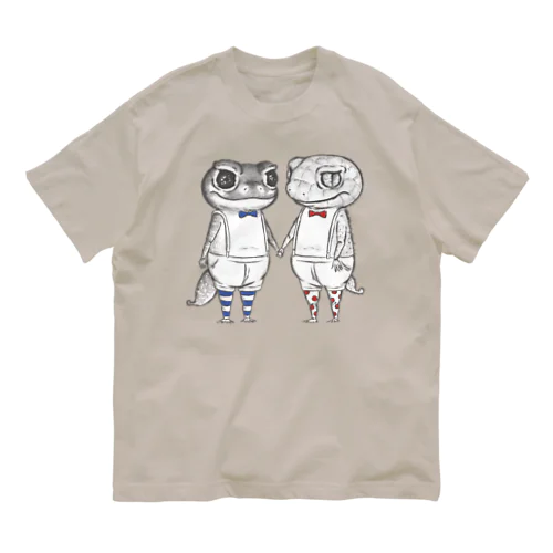 ナメハダタマオヤモリさんとオニタマオヤモリさん Organic Cotton T-Shirt