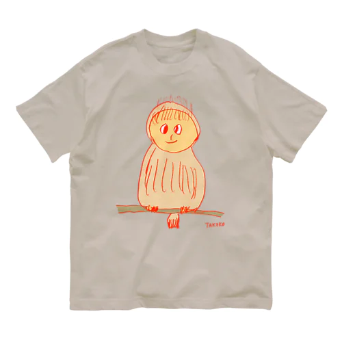 フクロウ(前髪あり) Organic Cotton T-Shirt