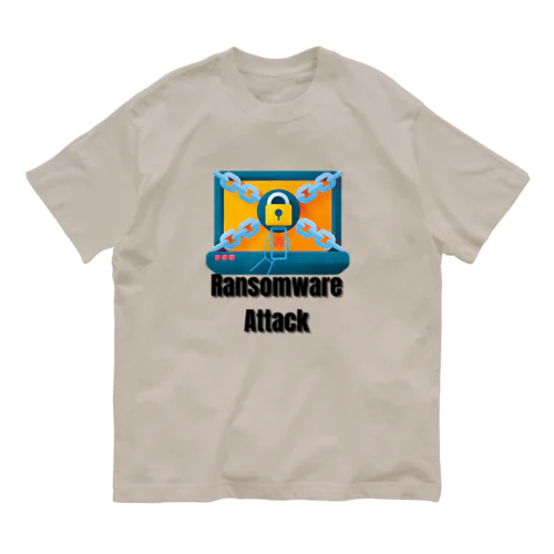 Ransomware Attack  ランサムウェア 攻撃 オーガニックコットンTシャツ