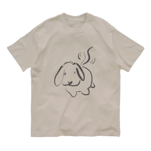 落書きっぽい犬 オーガニックコットンTシャツ