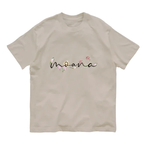 moanaと花 オーガニックコットンTシャツ