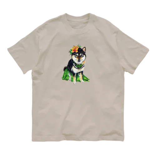 フラ黒柴さんTシャツ Organic Cotton T-Shirt