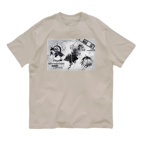 Delit revolution モノミライ オーガニックコットンTシャツ