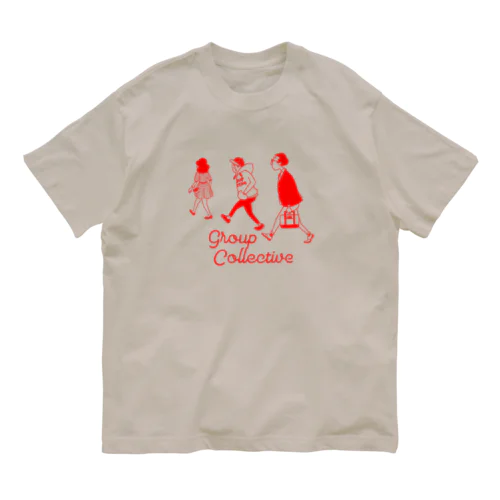 Group Collective Red オーガニックコットンTシャツ