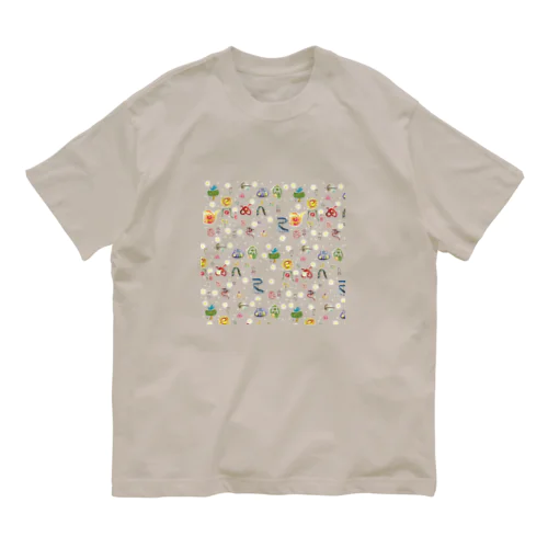 ヲシテ文字いろいろ オーガニックコットンTシャツ