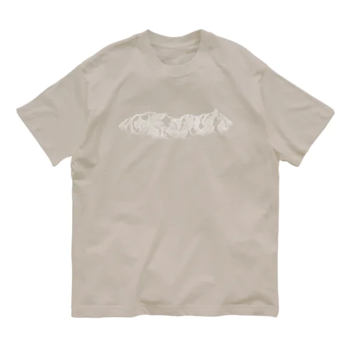 槍穂高連峰　白ペン Organic Cotton T-Shirt