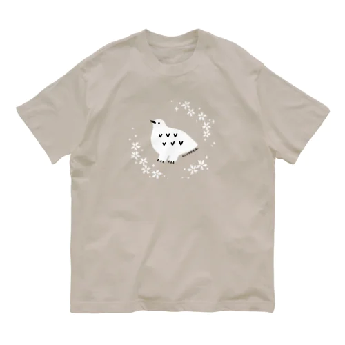 ライチョウとイワツメクサ Organic Cotton T-Shirt