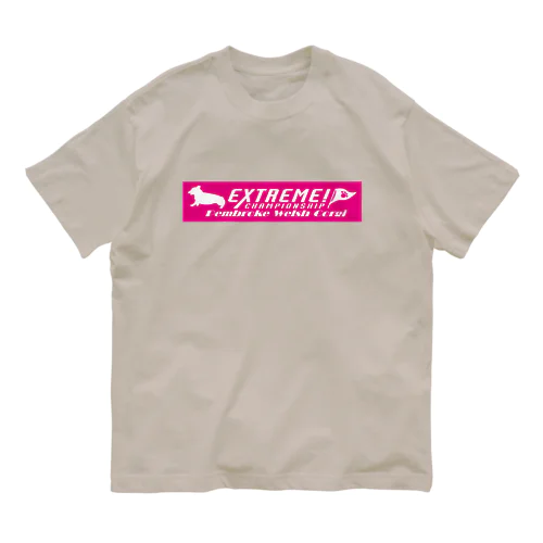 エクストリーム×ウェルシュコーギー・ペンブローク オーガニックコットンTシャツ