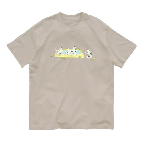 猫の温泉（ロゴなし） オーガニックコットンTシャツ