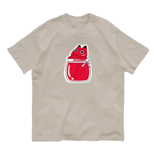 赤べこinイチゴジャム Organic Cotton T-Shirt