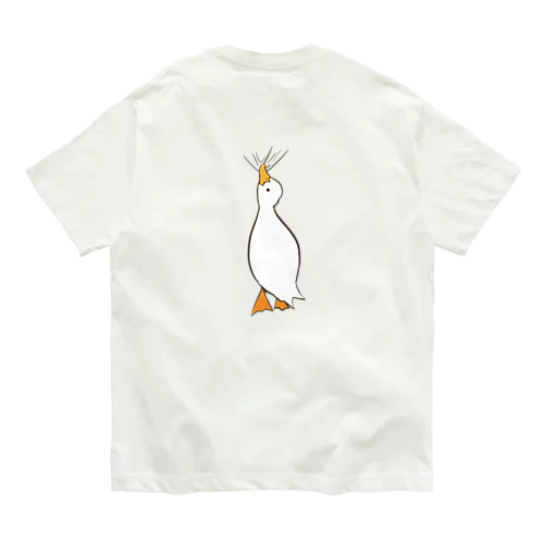 背中にアヒルついてますよ Organic Cotton T-Shirt