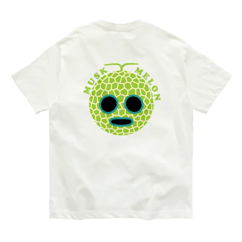 バックプリント マスクメロン Organic Cotton T-Shirt