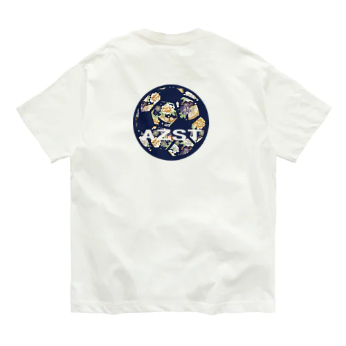 和柄　両面プリント　サッカー Organic Cotton T-Shirt